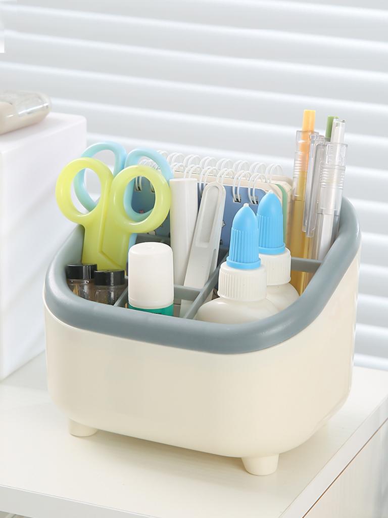 1/2 Stück Schreibtisch 6-Fächer Trapezförmiger Kreativer Stifthalter Schüler Zuhause Mini Schreibwaren Mehrzweck Diverse Aufbewahrungsbox