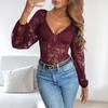 PEYWOW Women's Fashion Casual Solid Color Print Summer Spring Long Sleeve Suspenders trousers Jumpsuits & Rompers