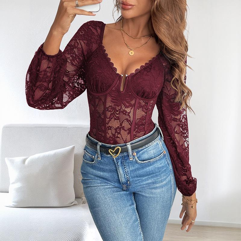 PEYWOW Women's Fashion Casual Solid Color Print Summer Spring Long Sleeve Suspenders trousers Jumpsuits & Rompers