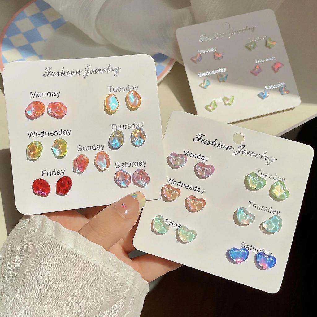 Trendy 2024 Colorful Butterfly Stone Earrings for Women - Sweet Summer Design