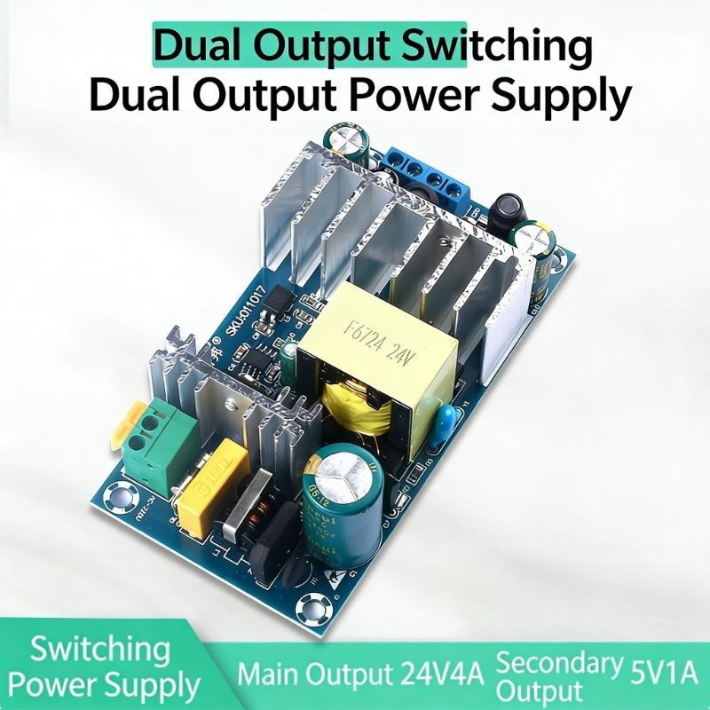 ACDC 24V 4A/5V1 Power Module Space Saving Easy Installation for Projects and Small Devices with Multiple Protections