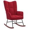 Day and Night - Day and Night Wine Red Velvet Rocking Chair
