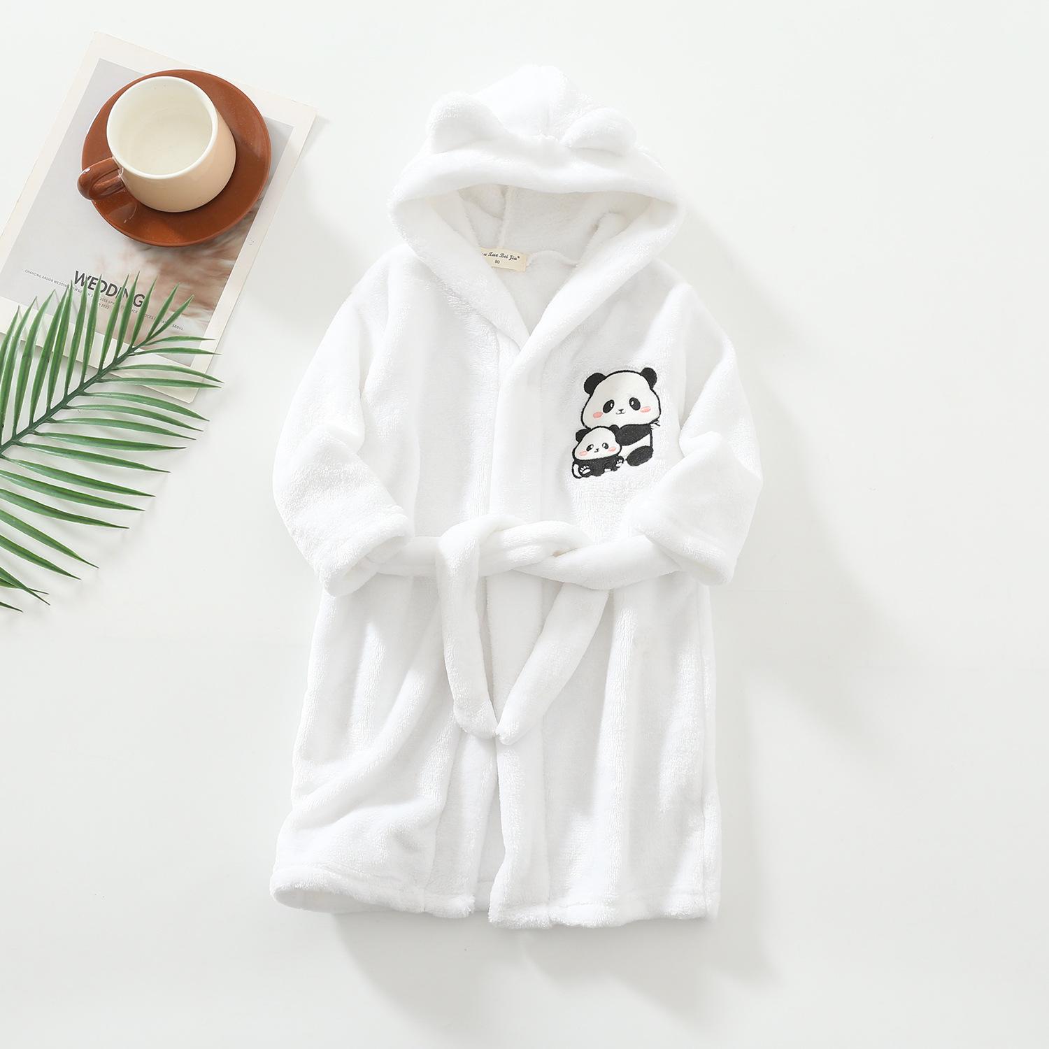 2021 Frühling-Herbst Flanell Kapuzenpyjama für Jungen und Mädchen - Kinderbademantel & Loungewear 130