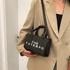 The Tote Bag for Women Trendy PU Leather Handbag Top Handle Satchel Purse Casual Crossbody Bag Casual Simple Shoulder Bag