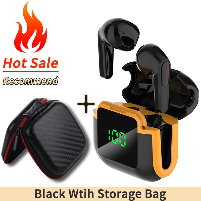 PRO90 Bluetooth 5.3 Headphones TWS Wireless Earphones with LED Display Stereo Headset Touch Control Earbuds Noise Reduction