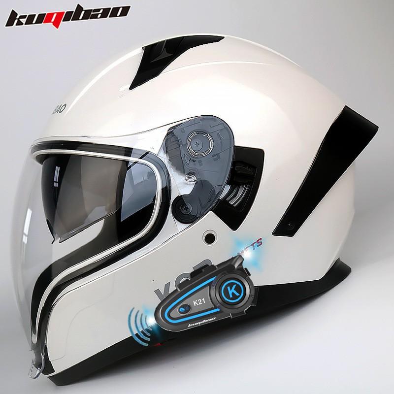 Full Face Motorcycle Helmet Dual Visor 3C Certified Lightweight All With Bluetooth