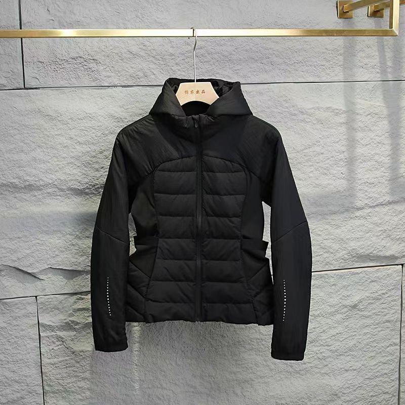 Winter New Down Jacket Women's Short Slim and Thin Plastic Light Sports Warm Yoga Clothes