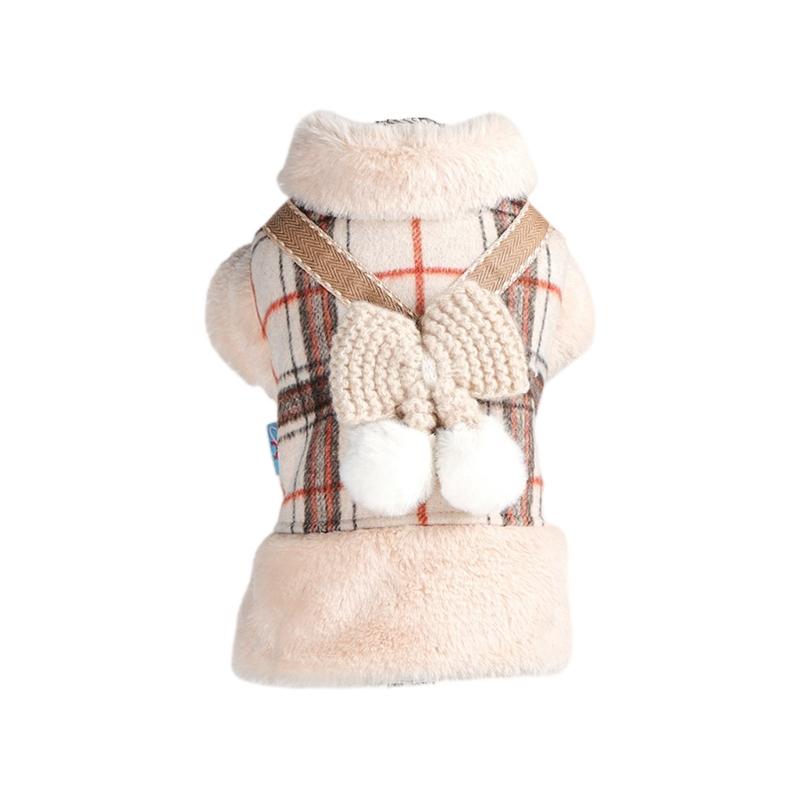 Fleece Lining Warm Dog Coat Small Dog Jackets Puppies Coat with Button Dog Cold Weather Coat Dog Apparels