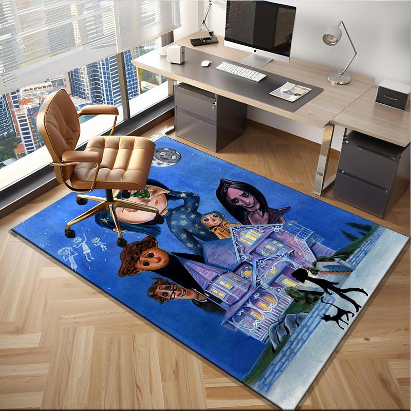 Moonlit Mystery Cora-line Office Rug Chair Mat, Game Carpet, Suitable for Front Door, Bedroom, Living Room, Desk, Holiday Gift