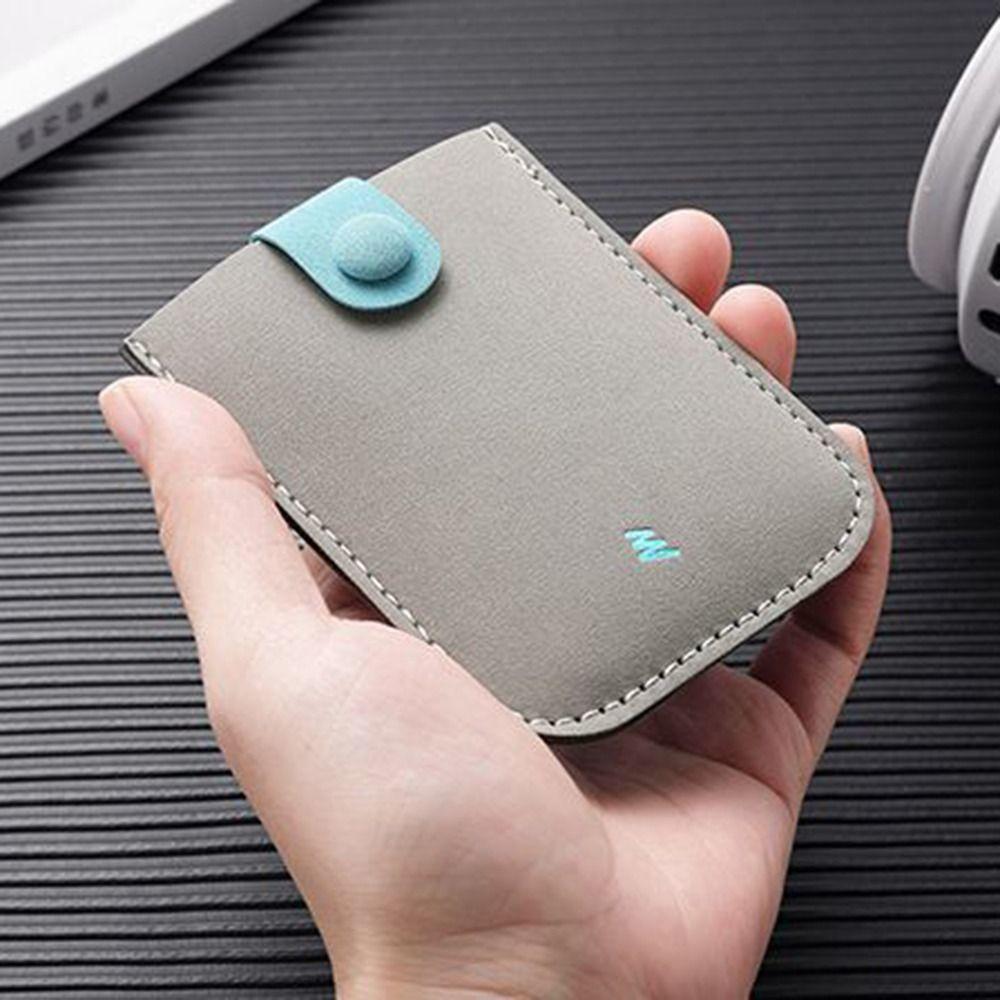 PU Leather Laminated Concealed Card Wallet Pull-out Type RFID Blocking ID Card Holder 4 Card Pockets Business Card Case Men