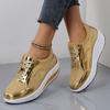 Women’s Sneakers Casual Outdoor Lightweight for Girls Sneakers Silver Gold Sneakers