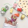 6Pcs Cartoon Fruit Cable Winders, Reusable Organizer for Earphone and Charging Cables, Perfect for Home and Office Use.