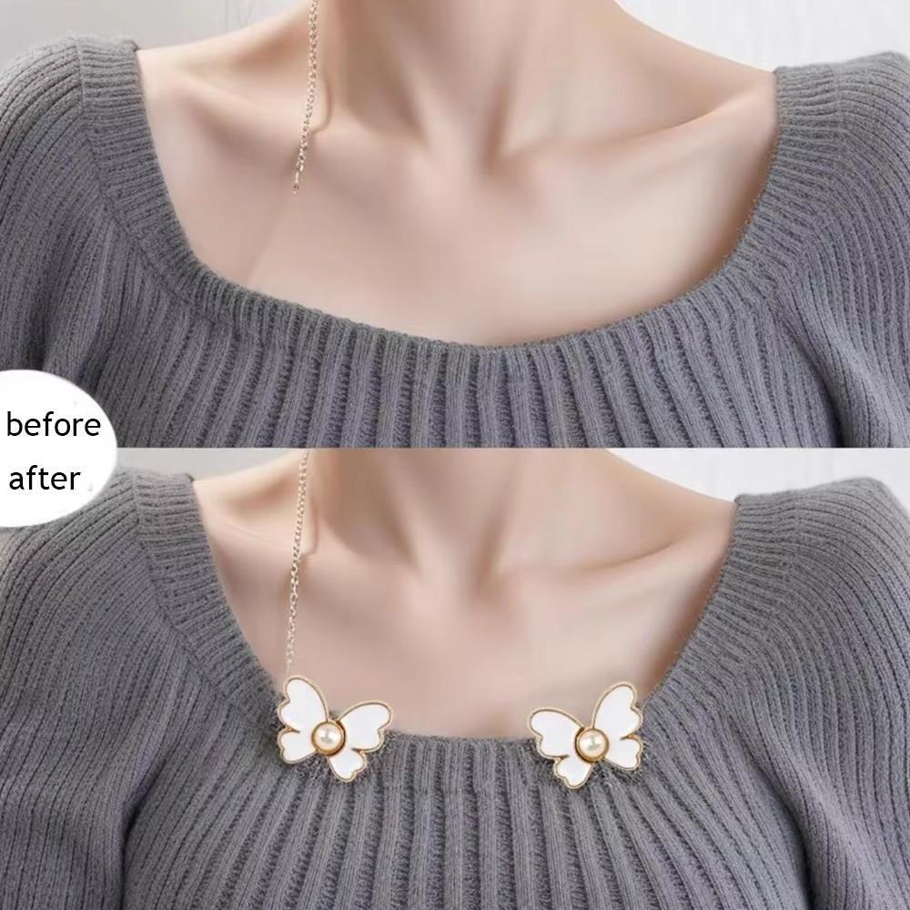 Adjustable Waist Buckle Butterfly Shape Pants Pins Waist Fastening Pins  Scarf Fastening