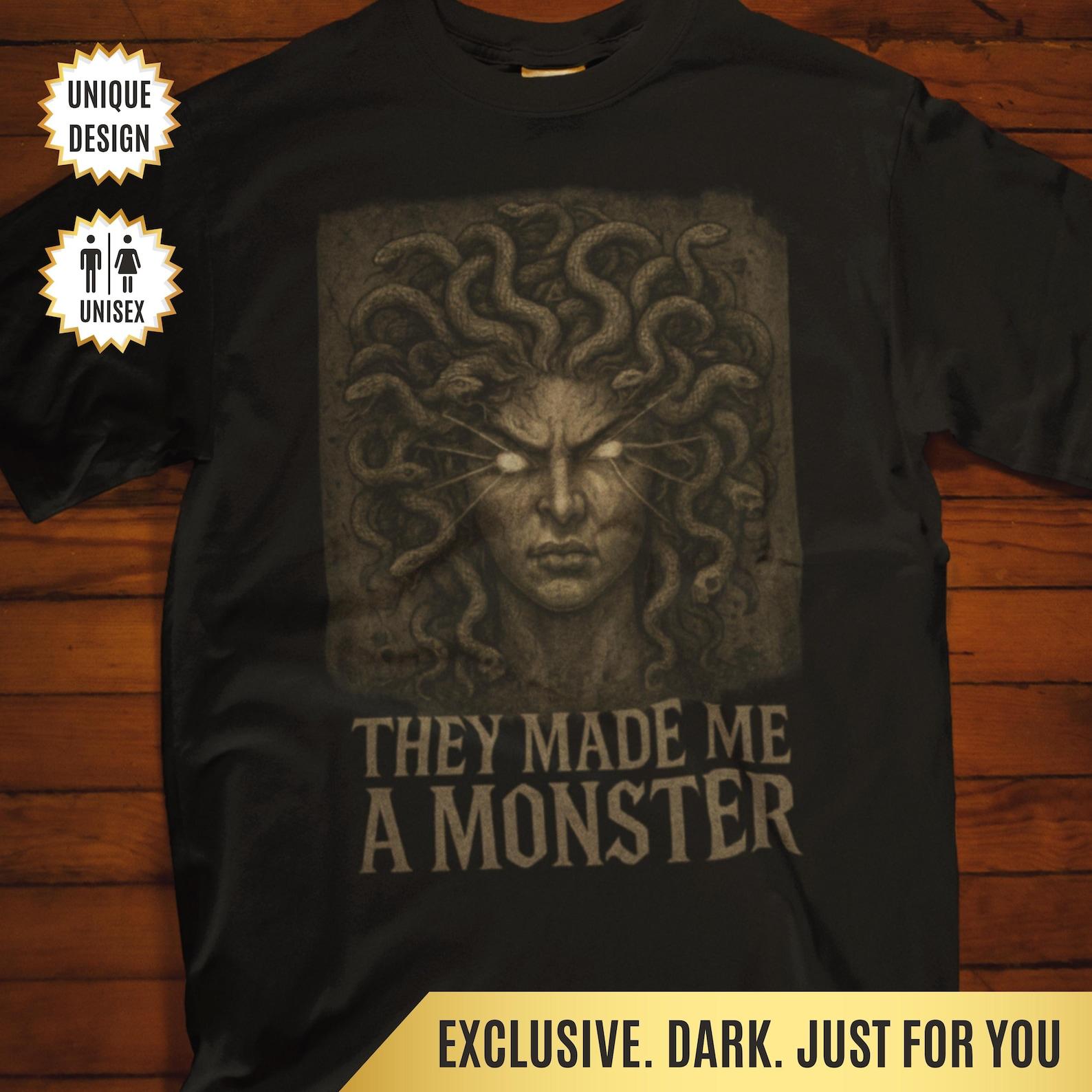 Medusa T-Shirt: Greek Mythology Feminist Revenge Tee | Dark Gothic Gorgon Art | Myth Lover Gift | Greek Goddess Tee XL