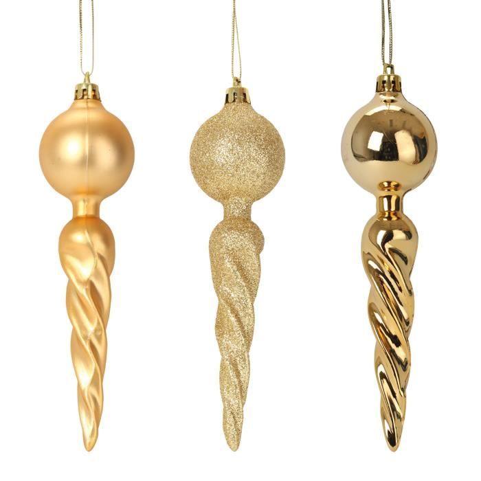 Suspensions - Set de 3 - Or - Paillettes - Brillant