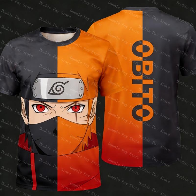 Anime Naruto Boy T-shirt Cosplay Cartoon Short-sleeved Men's Shirts Loose Cool Gift Clothing Casual Adul