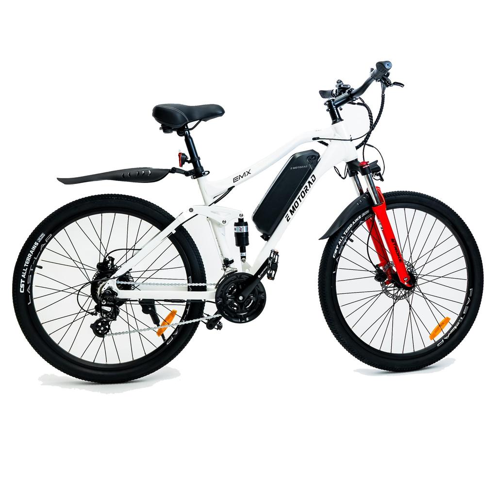 Emotorad EMX Elektrisk Terrengsykkel 27.5" | 36V 250W Motor | 470Wh Avtakbart Batteri | Rekkevidde 70KM | Shimano 21 Gir