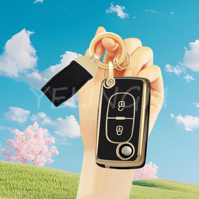 2 3 Button Tpu Key Case Cover For Peugeot Partner Tepee 207 307 308 407 For Citroen C-Crosser C3 C4 Picasso Berlingo Case Holder