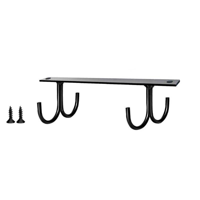Minimalist Kitchen Cup Holder Rack Copper Black Finish Wall Mount Organizer For Coffee Cups And Mugs