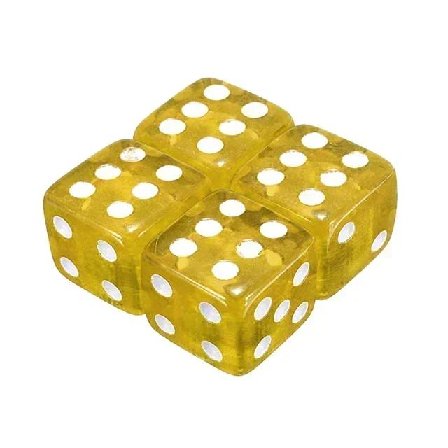 

4Pcs/Set Plastic Dice Shape Universal Stem Tyre Air Valve Dustproof Cap for Car/Bicycle/Motorcycle/Wheels/SUVs/Bike/Trucks Amagi жовтий