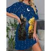 Women'S Letter Print Nightgown, Comfortable Choice for Night