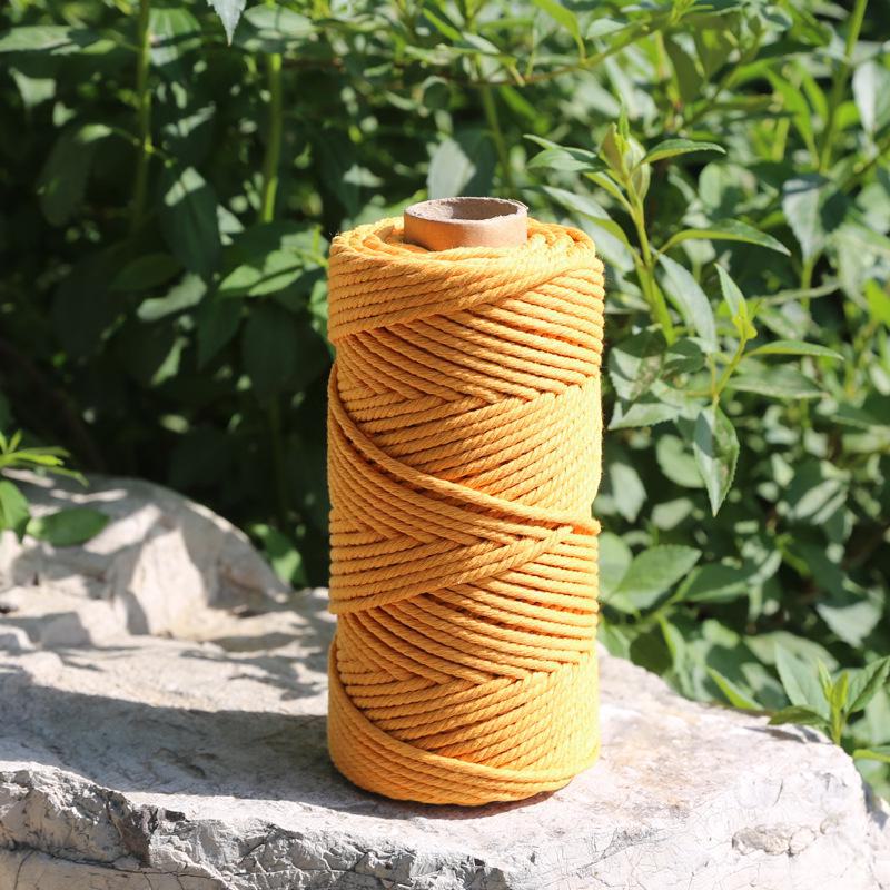 2 mm farbiges Baumwollfadenseil für selbstgemachte dekorative geflochtene Wandteppiche