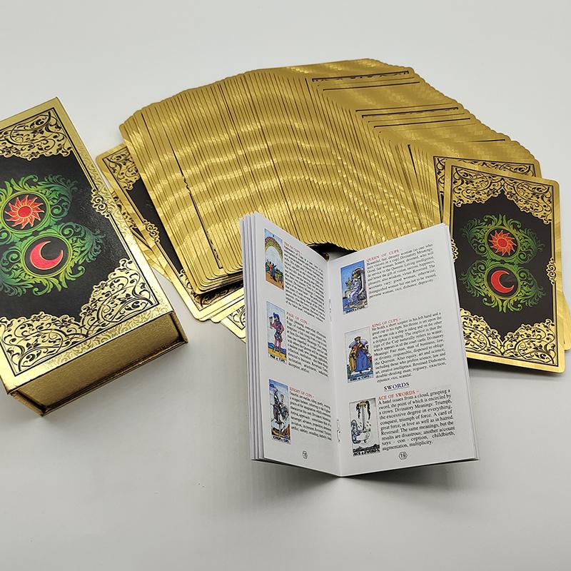 New Version Premium Quality Gold Foil Tarot Divination Oracle Cards With Colorful Illustrated Manual and Megnetic Box