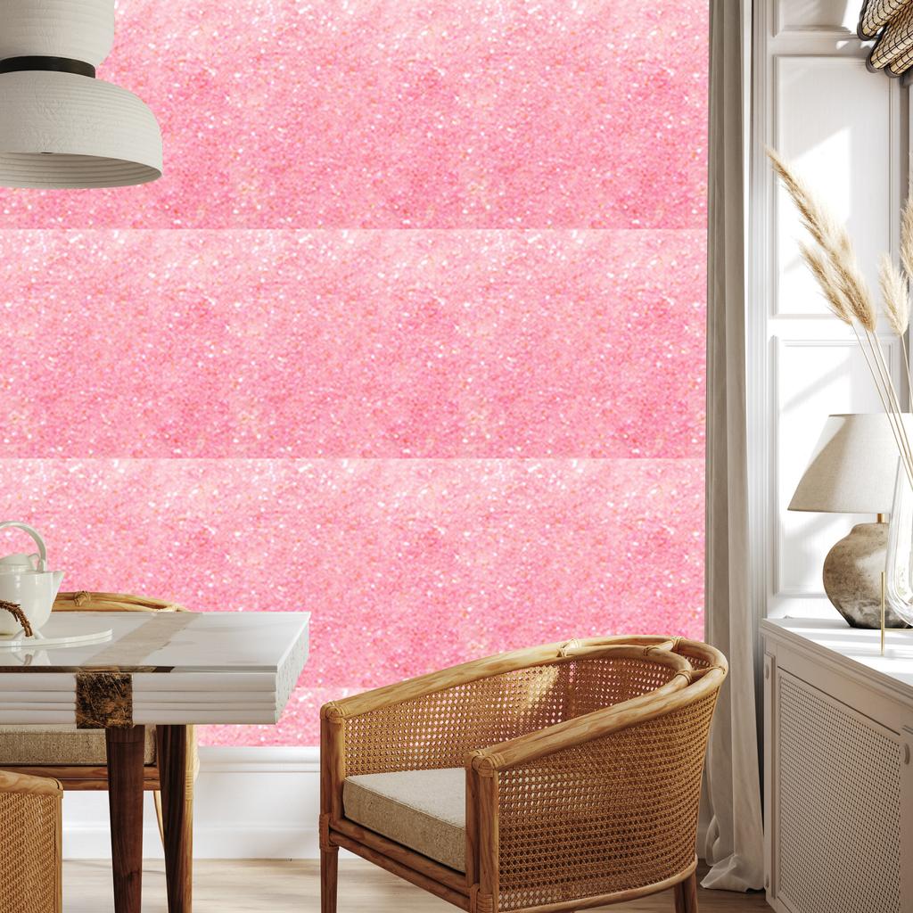 Powder pink and coral glitter wallpaper for living room and bedroom 50x1000