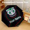 Wigan Warriors Automatic 8‑ribs Umbrella, Custom Name Text Personalized Folding Umbrella Rain Sun Gift
