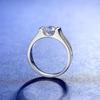 Stylish Smooth Band Bull Head Ring for Men,  Platinum Inlaid Arat Moissanite, Suit Leisure and Business Scenes.