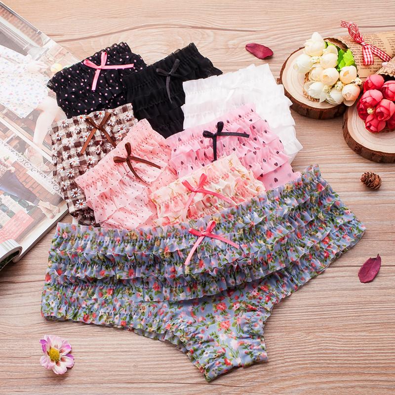 Cute Lace Low Waisted Panties with Mesh and Sexy Women's Panties
