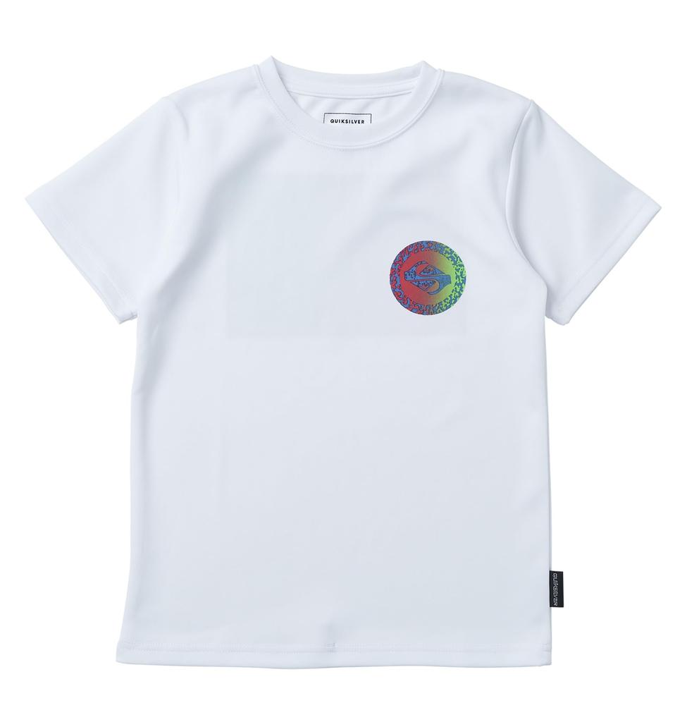 Quiksilver Boys' Short Sleeve Surf T-Shirt, White, Amphibious, UPF 50+, Highly Stretch, Quick-Drying