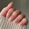 Teardrop Nude Wearable Manicure Nail Tips - Removable False Nails