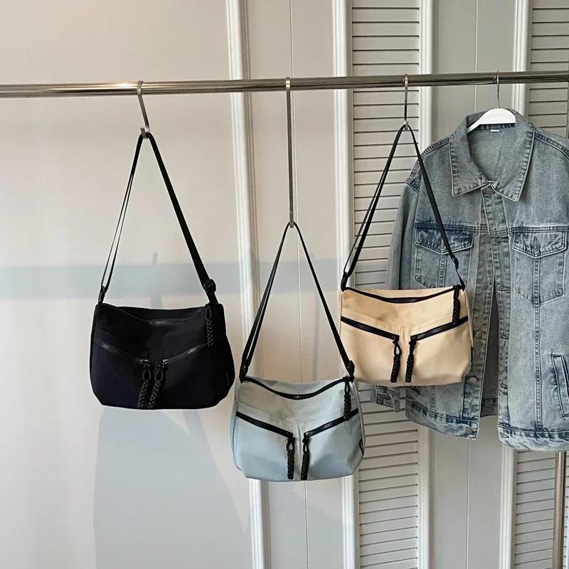 Large Capacity Nylon Casual Youth Crossbody Bag Interior Compartment Bag Women's Sewing Thread Women's Handbag