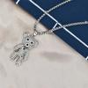 Cute Bear Necklace Female Versatile Hip-Hop Cold Wind Does Not Fade Sweater Chain Long Jewelry
