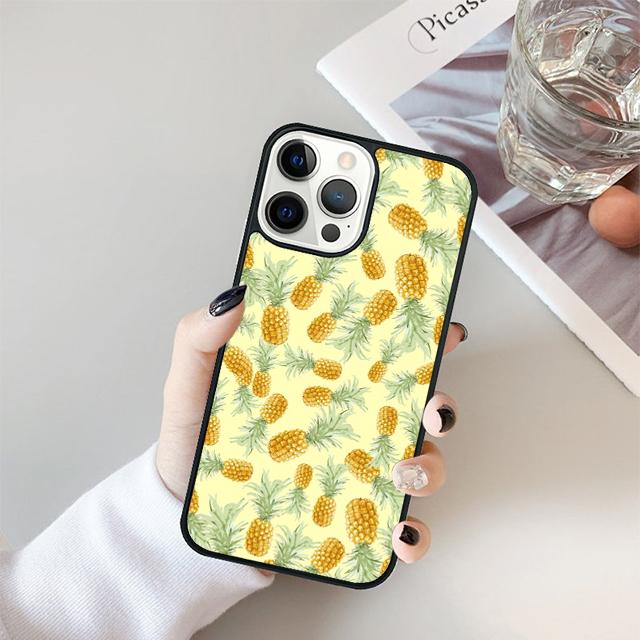 Summer Fruit Pineapple Phone Case For iPhone 17 Air 16 Pro Max 15 14 Plus 12 13 Soft Bumper Shell Cover Coque