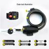 Portable Anti-theft Bicycle Combination Lock - Mountain Bike Steel Cable