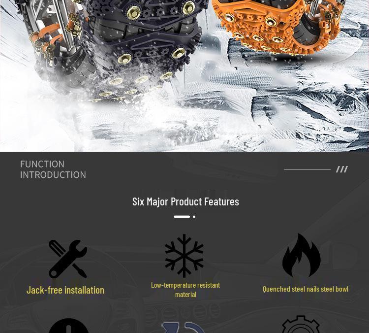Universal Car Emergency Anti-Skid Tire Chains for Sedans and SUVs - Snow Track Safety