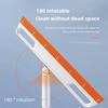 Household Big Clean Brush Head 180 ° Rotating Silicone Wipers Toilet Floor Wiper Household Dust-free Brooms With Stainless Steel