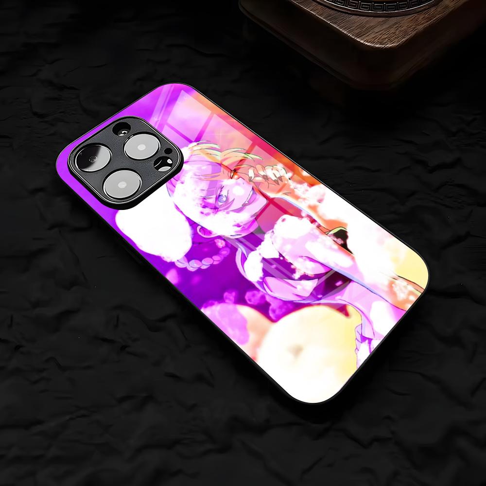 C-Call Of The N-Night Handyhülle für iPhone 17 Air 16 E Pro Max 15 14 13 Mini 12 Pro 11 Max Plus Schwarzes Glas Cover
