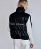 Nick&Nicole Leather Logo Padding Vest_Black