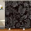 Vibrant Sea Life Watercolor Print Water-Resistant Shower Curtain With Colorful Shells And Fish For Ocean-Themed Bathroom Decor