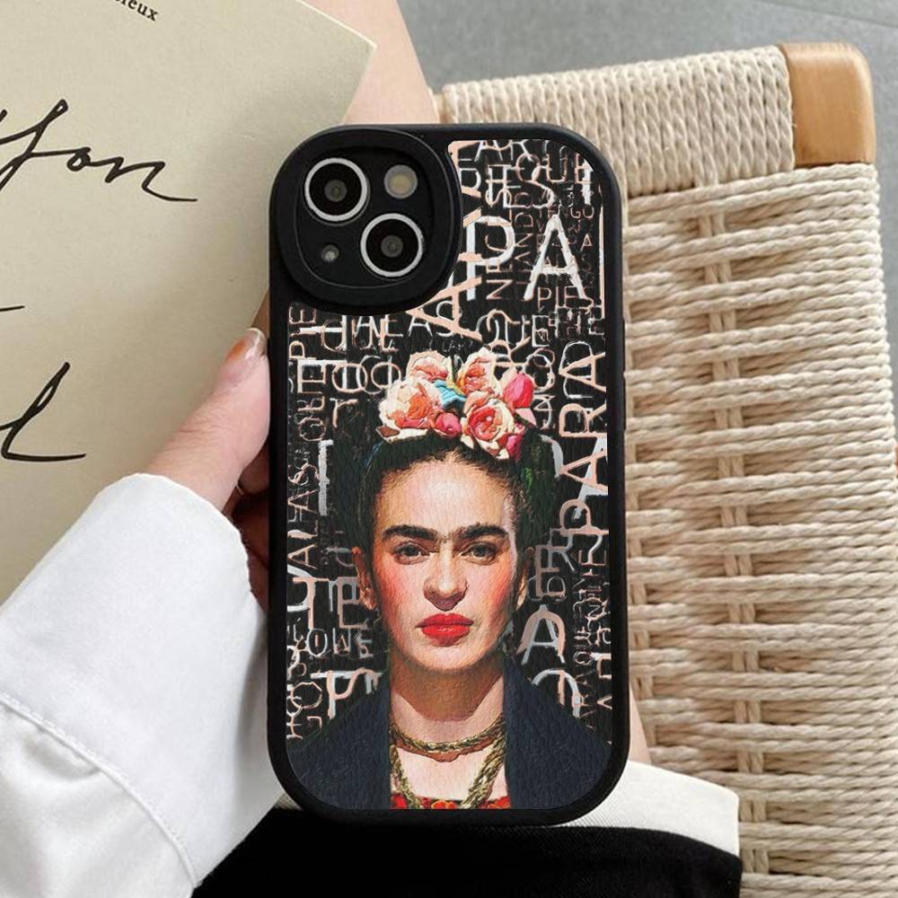 -Fashion F-Frida K-KahlosS Phone Case Hard Leather For iPhone 16 15 14 13 12 Mini 11 14 Pro Max Xs X Xr 7 8 Plus Fundas