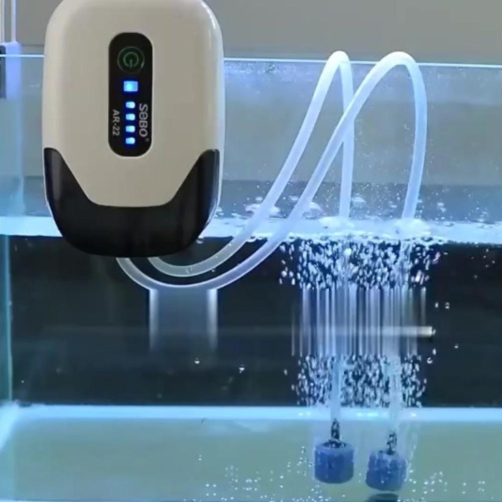 Water Proof Aquarium Oxygen Pump USB Rechargeable Portable Aerator Small Oxygen Machine  Home Use