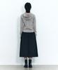 Insilence Woman Inverted Pleated Skirt Charcoal