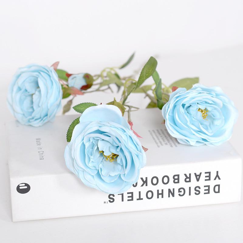 Rose Six Simulation Head Flower Artificial Flower Photography Props Home Decor