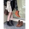 Pointed Short Boots Women's Retro Autumn and Winter New Women's Boots Fashion Thin Heel Boots Rivet High Heels Fashion Boots Thin Boots