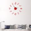 Wish Note Wall Sticker Clock Acrylic Mirror Wall Clock 3D DIY Wall Clock Oversized Size Clock