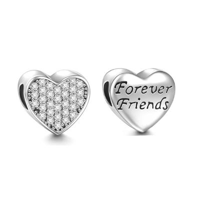 Fit Orijinal Moda Charms Bilezik 925 Ayar Gümüş Boncuk Diy Anne Sonsuza Kadar Arkadaşlar Aşk Kardeş Takı Aksesuarları Yeni Parlaklık