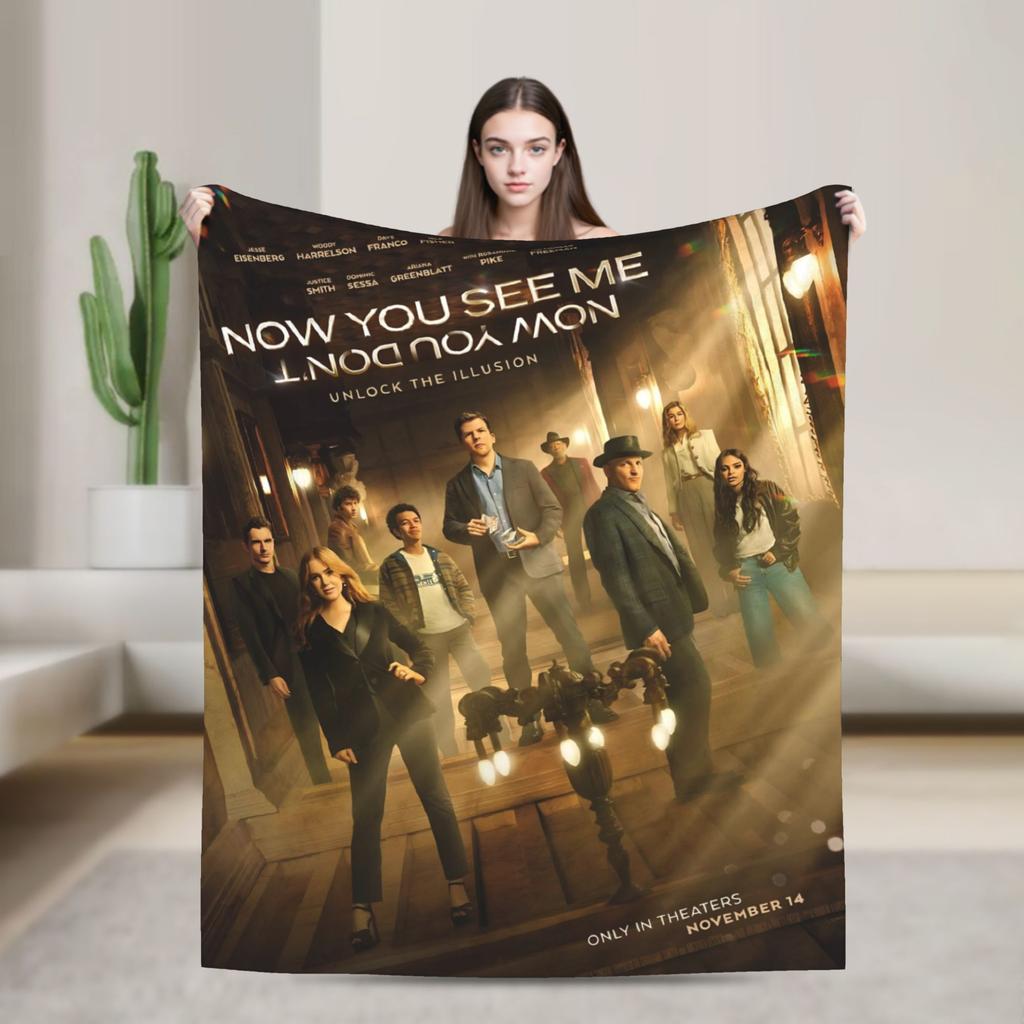Now You See Me 3 Movie Blanket Quality Warm Soft Throw Blanket Winter Picnic Bedroom Graphic Bedspread